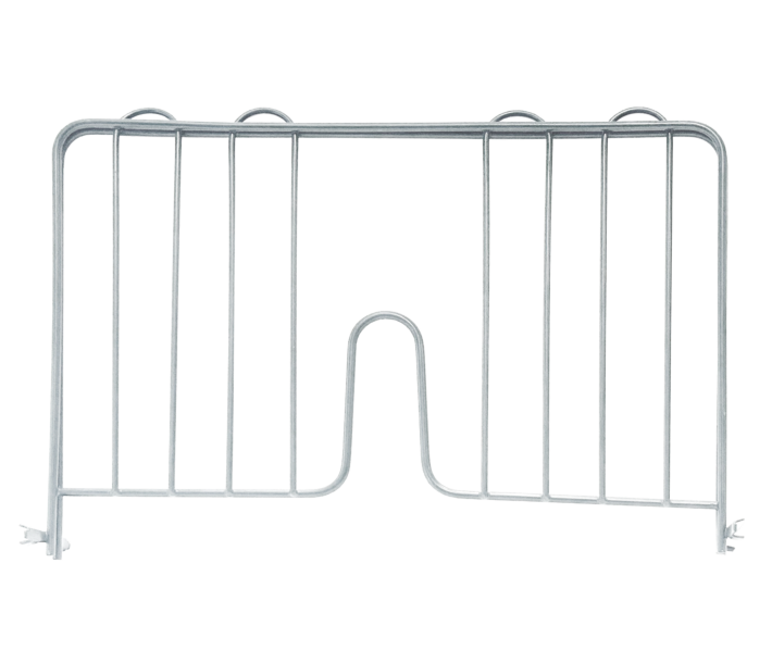 Zanduco 14" x 4 Pressure Fit Chrome Shelf Divider - NSF - USA