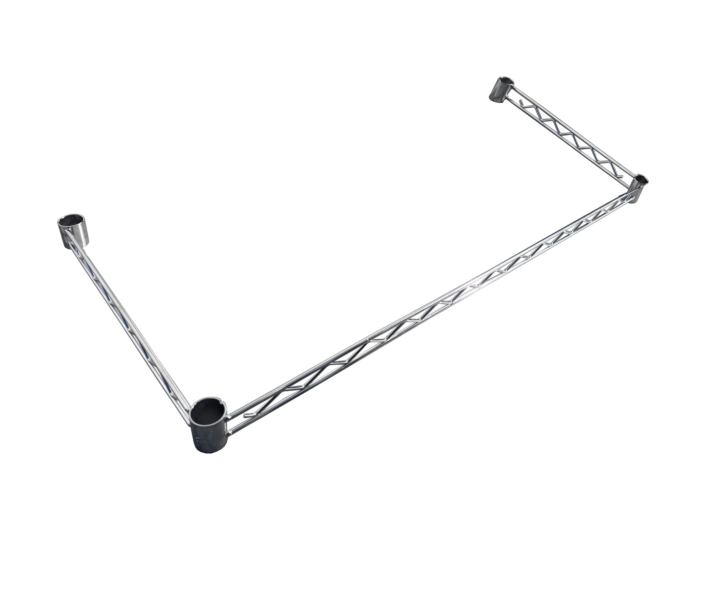 Zanduco 18" x 24" 3-Sided Chrome Shelving Frame - NSF - USA