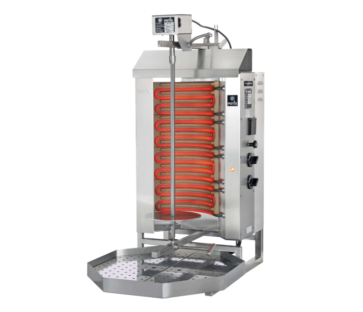Potis E2-S Electric Doner Kebab Machine / Vertical Broiler with 2 Burners - 66 lb Capacity - USA