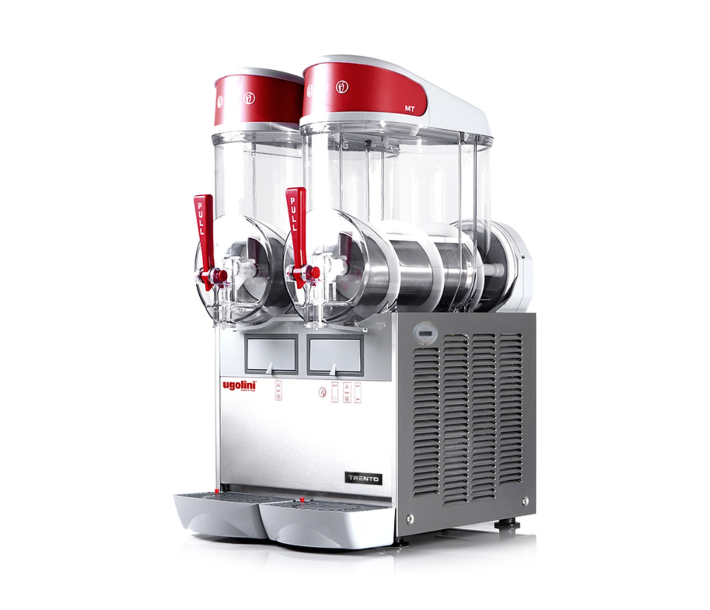 Ugolini MT2 Countertop Double Bowl Granita / Slushy Machine with Magnetic Drive - 2 x 10L / 2.6 Gal. - USA