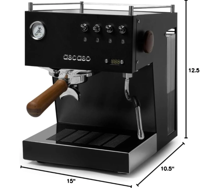 Ascaso DU.103 Duo PID Ver Black/Wood Espresso Machine-120V, 15AMP - CA