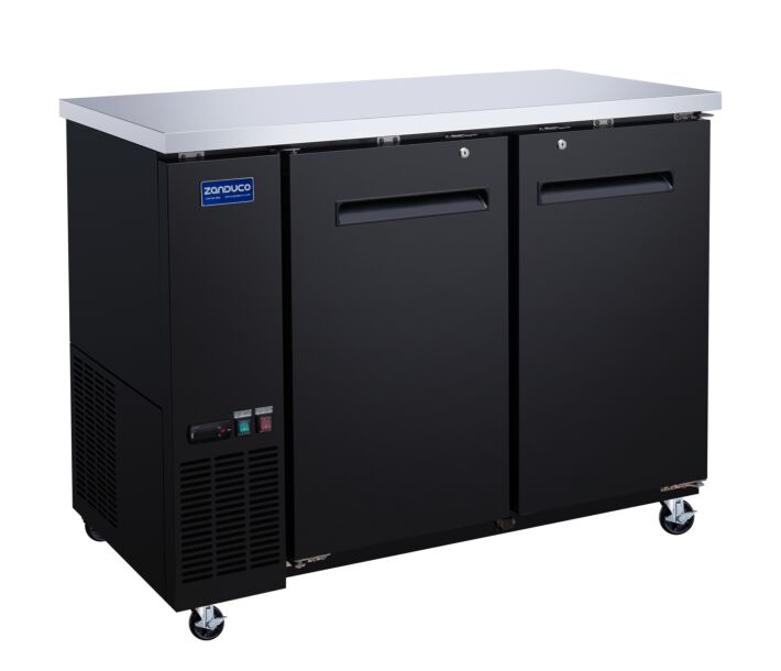 Zanduco 48" Two Solid Door Back Bar Refrigerator - 335L - USA