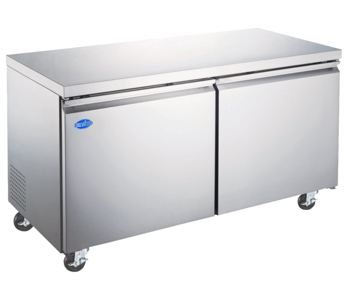 Zanduco 60" 2-Door Stainless Steel Undercounter Refrigerator with 425 L Capacity - 115 V, 285 W - CA