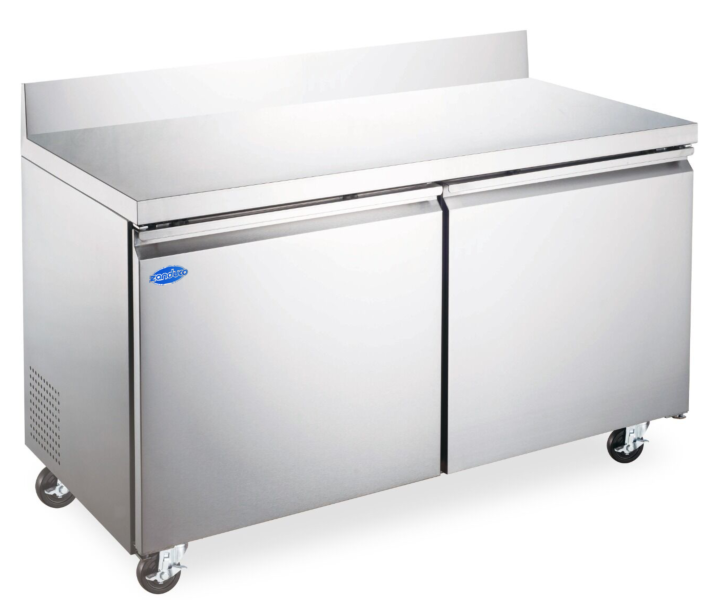 Zanduco 47" Two Door Worktop Refrigerator with Backsplash and 320L Capacity - 115V, 270W - CA