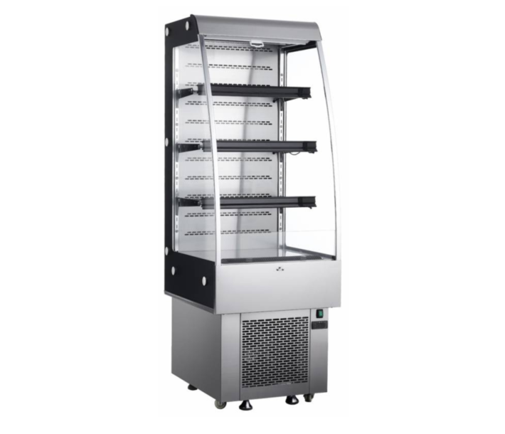 Zanduco 24" Grab-and-Go Open Silver Refrigerated Floor Self-Serve Display Case with 252L Capacity - 110V, 138W - USA