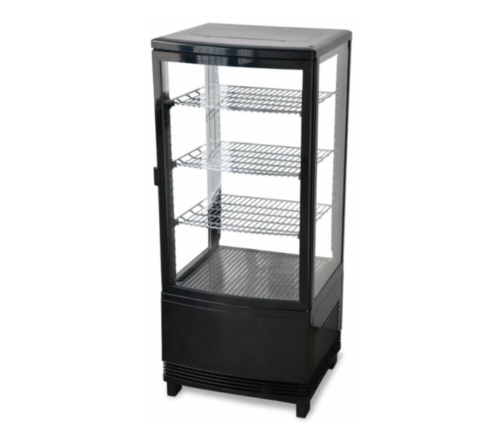 Zanduco 17" Single Door Countertop Four Sided Glass Refrigerated Showcase with 78L Capacity - 110V, 2.4A - CA