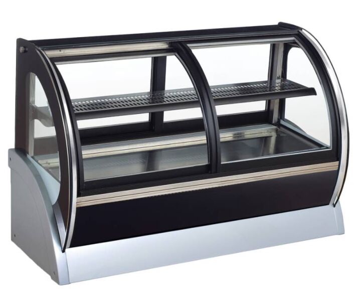 Omcan 59" Curved Glass- Dual Access 7 Cu. Ft. - CA