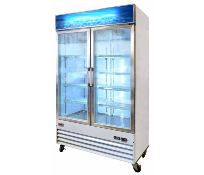Zanduco 49" 2-Door Glass Merchandiser Freezer - USA