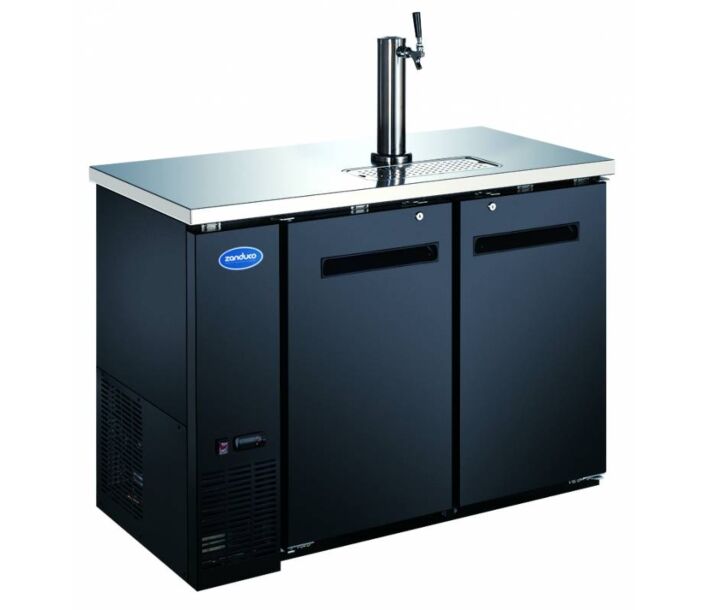 Zanduco 48" Solid Door Bottle Coolers with Draft Tower - CA