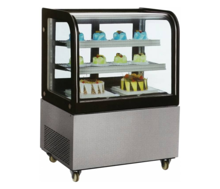 Zanduco 48” Curved Glass Standing Refrigerated Bakery Display Case with 13 cu.ft. Capacity - USA