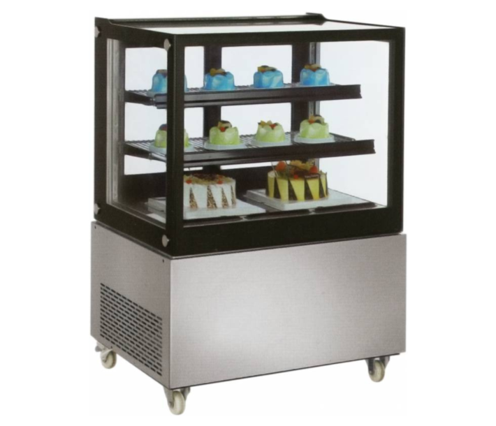 Zanduco 48” Square Edge Standing Refrigerated Bakery Display Case with 13 cu.ft. Capacity - CA