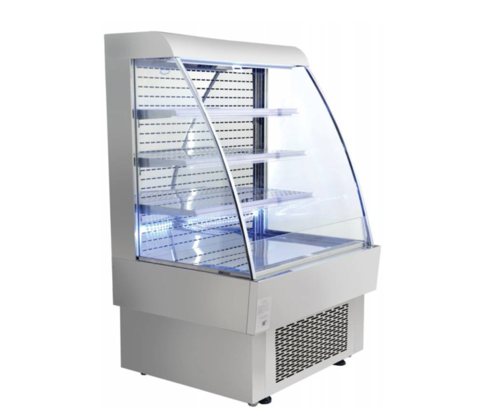 Zanduco 39" Grab-and-Go Open Silver Refrigerated Floor Display Showcase with 380L Capacity - 110V, 1280W - USA