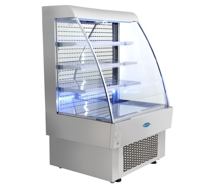 Zanduco 39" Grab-and-Go Open Silver Refrigerated Floor Display Showcase with 380L Capacity - 110V, 1280W - CA