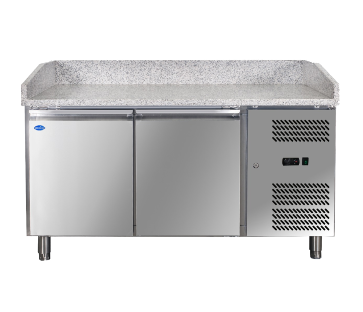 Zanduco 59" Granite Top Refrigerated Pizza Prep Table - 110V - USA