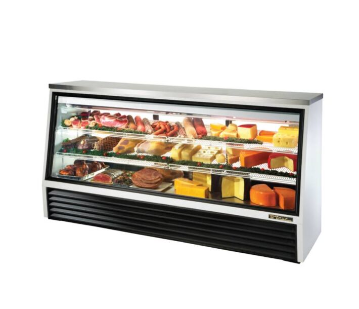 True TSID-96-3 Single Duty Three Door Refrigerated Deli Case - 32 cu.ft. - USA