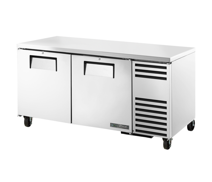 True TUC-67F-HC 67" 2 Solid Door Undercounter Freezer - 115V - CA