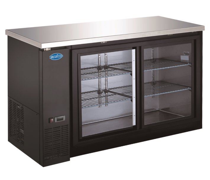 Zanduco 60" Two Sliding Glass Door Back Bar Cooler with 446L Capacity - 115V - USA