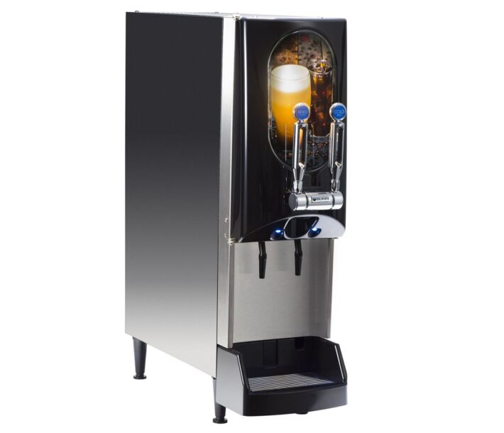 Bunn 4:1-12:1 Countertop Cold Draft Nitro Coffee/Tea Dispenser Machine with Removable Door Graphic - 120V, 51600.6018 - CA