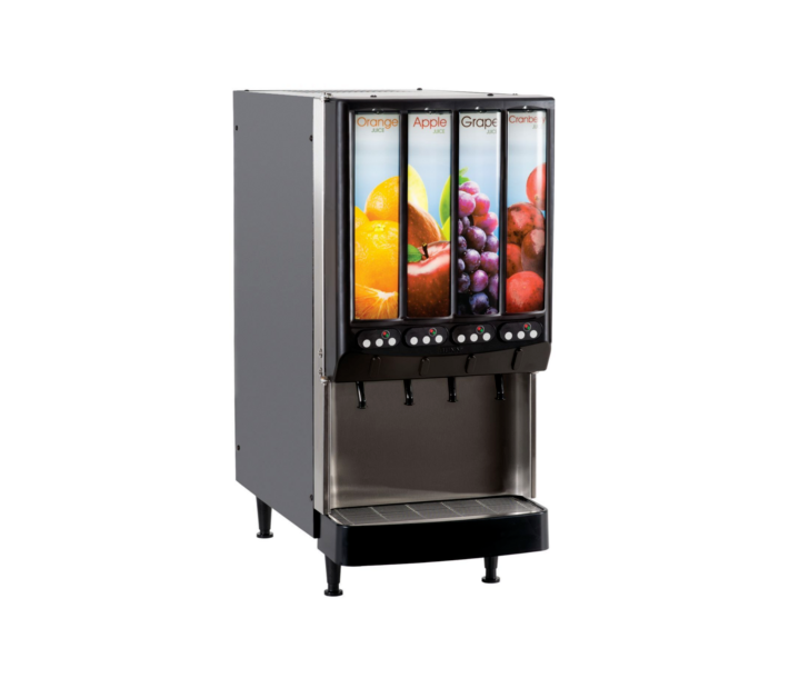 Bunn JDF-4S Silver Series 4-Segment Gourmet Portion Control Juice Dispenser - 120V/720W, 37300.6080 - CA
