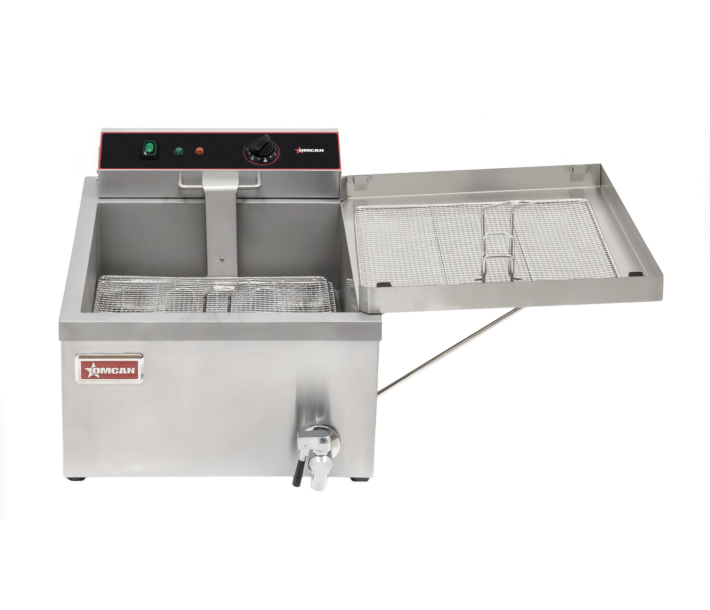 Omcan 25 lb Commercial Countertop Donut & Funnel Cake Electric Fryer - 120V - USA