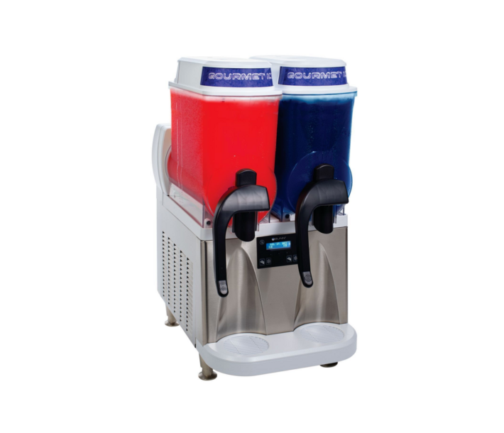 Bunn ULTRA-NX Gourmet Stainless/White Slushy/Frozen Beverage Machine with 2 Hoppers/11.4L Capacity - 120V, 58000.6000 - CA