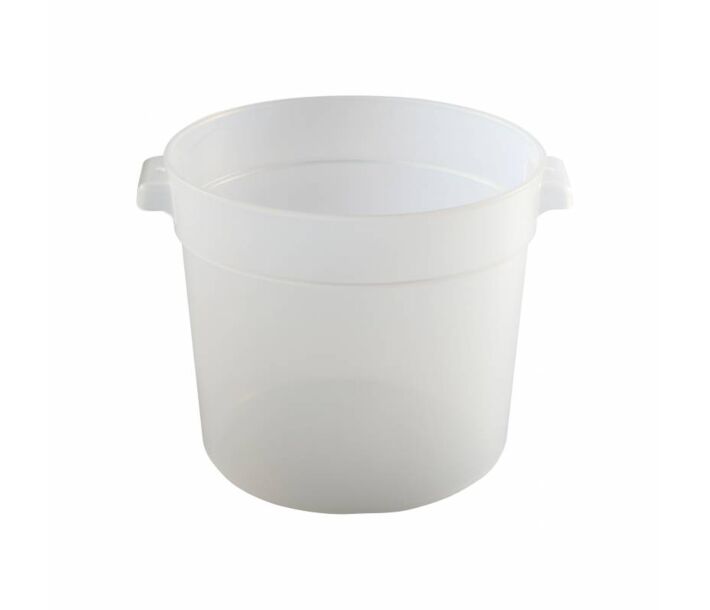 Omcan 6 Qt. White Round Polypropylene Food Storage Container - CA