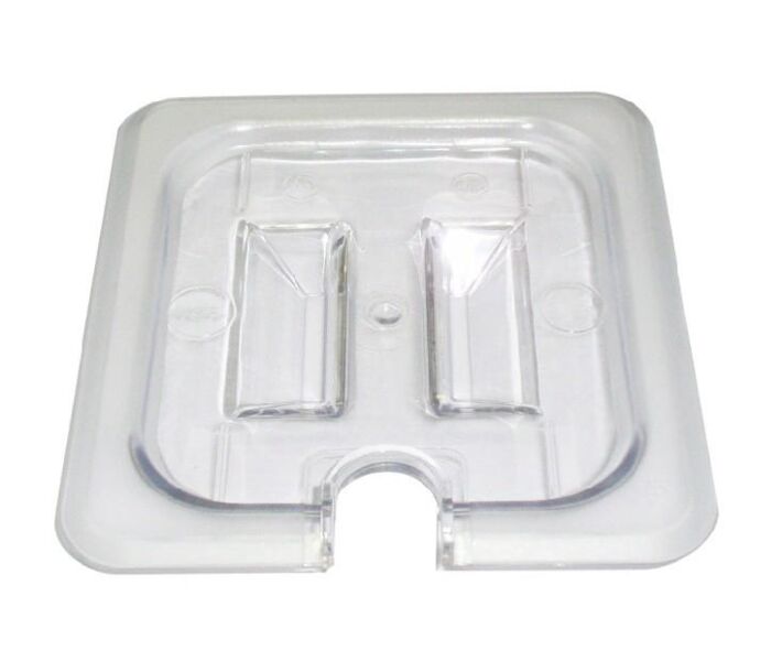 Omcan Third (1/3) Size Food Pan Clear Polycarbonate Slotted Cover - USA