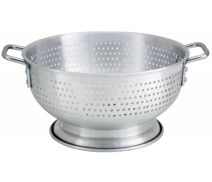 Omcan 11 QT Aluminum Colander with Base and Handles - CA