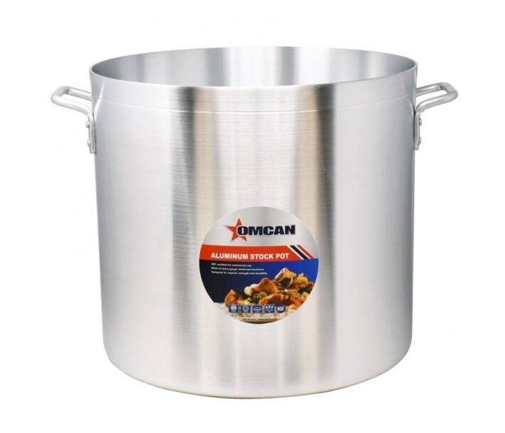 Omcan 60 Qt Aluminum Stock Pot 17.3" Diameter - CA