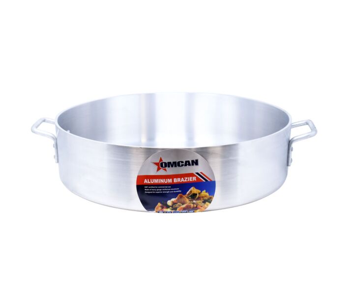 Omcan 30 Qt. Aluminum Brazier Pan 20" Diameter - NSF - CA