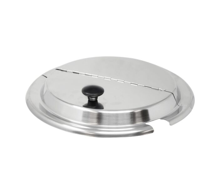 Omcan Stainless Steel Hinged Cover for 7 qt Steam Table Inset - CA