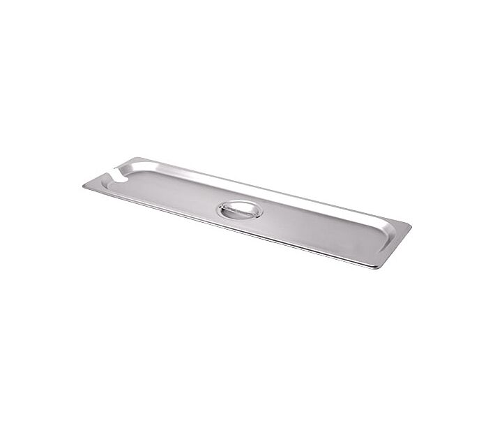 Omcan Half-Size Long Slotted Stainless Steel Steam Table Pan Cover - CA