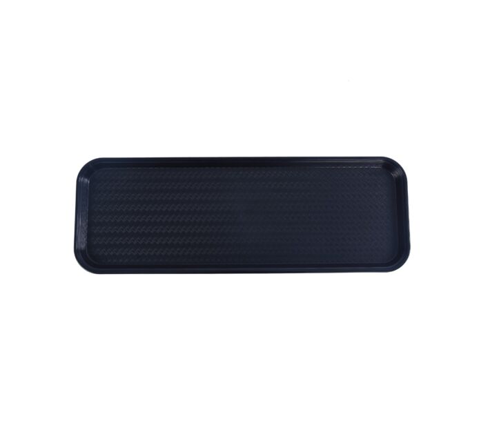 Omcan 9" x 26"  ABS Plastic Food and Produce Display Tray - Black - USA