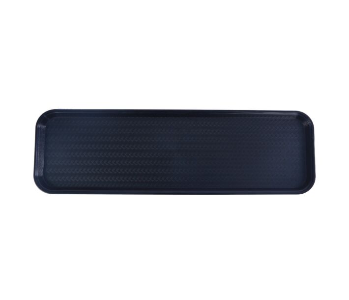 Omcan 9" x 30" ABS Plastic Food and Produce Display Tray - Black - USA