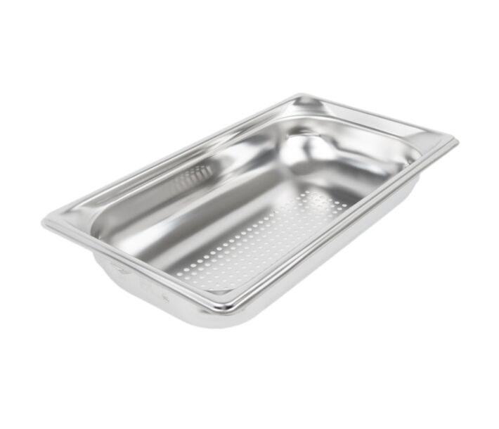 Vollrath 90323 Super Pan 3® 1/3 Size 2 1/2 Deep Anti-Jam Perforated Stainless Steel Steam Table / H - USA