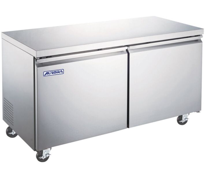 Aurora 60" Undercounter 2-Door Freezer with 425L Capacity - 110V, 345W - CA