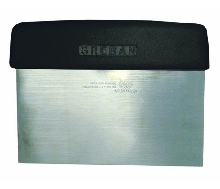 Omcan 6" Stainless Steel Dough Scraper with Black Handle - CA