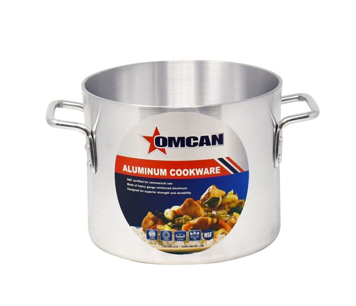Omcan 8 Qt. Aluminum Stock Pot 9" Diameter - CA
