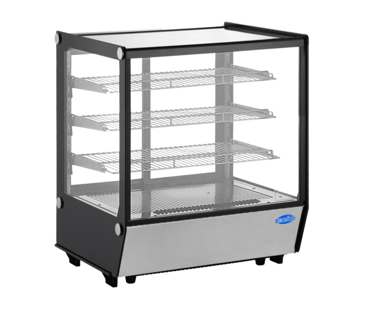 Zanduco 28" Square Glass Countertop Refrigerated Display with 145L Capacity - 110-120V, 350W - USA