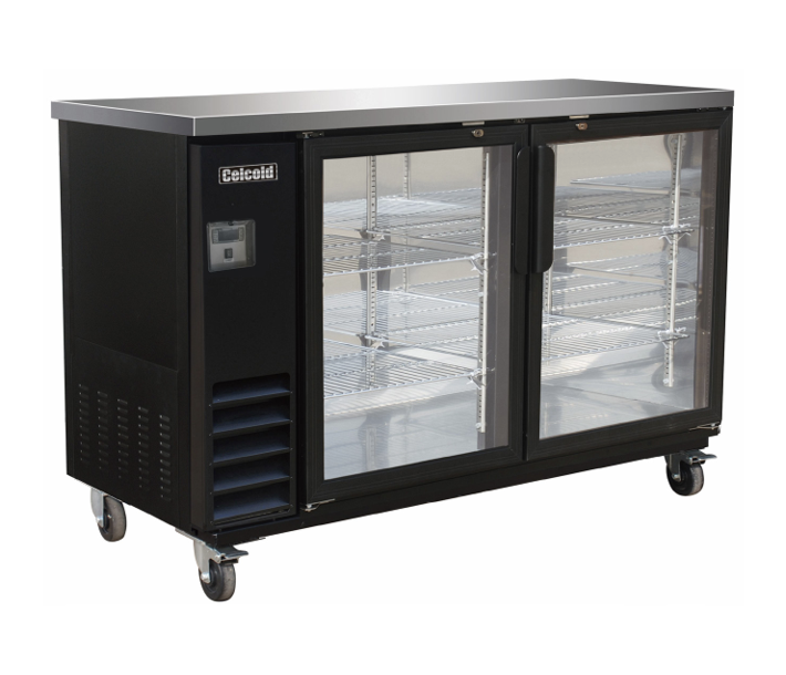 Celcold-CBB48G 49" Double Glass Door Back Bar - 10.45 Cu. Ft. - USA