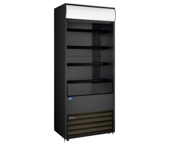 Zanduco 30" Grab-and-Go Black Refrigerated Floor Self-Serve Display Case with 440L Capacity - 1700W, 120V - USA