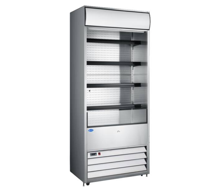 Zanduco 30" Grab-and-Go Stainless Steel Refrigerated Floor Self-Serve Display Case with 440L Capacity - 1700W, 120V - USA