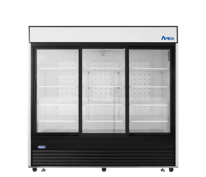 Atosa MCF8729GR 87" Bottom Mount 3 Glass Door Refrigerated Merchandiser - 64.4 Cu.Ft. - CA