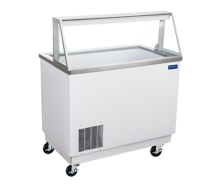 Zanduco 47" Ice Cream Dipping Display with Sneeze Guard - 115V, 438W - CA