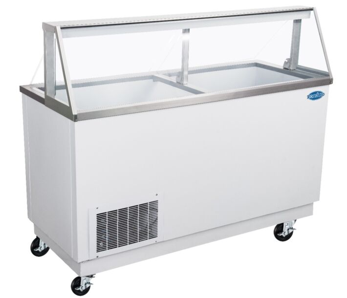 Zanduco 68” Ice Cream Dipping Display with Sneeze Guard - 115V, 490W - CA