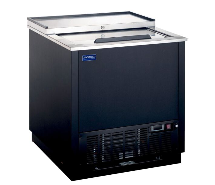 Zanduco 36" Black Glass Froster / Plate Chiller with 240L Capacity - 115V, 280W - USA