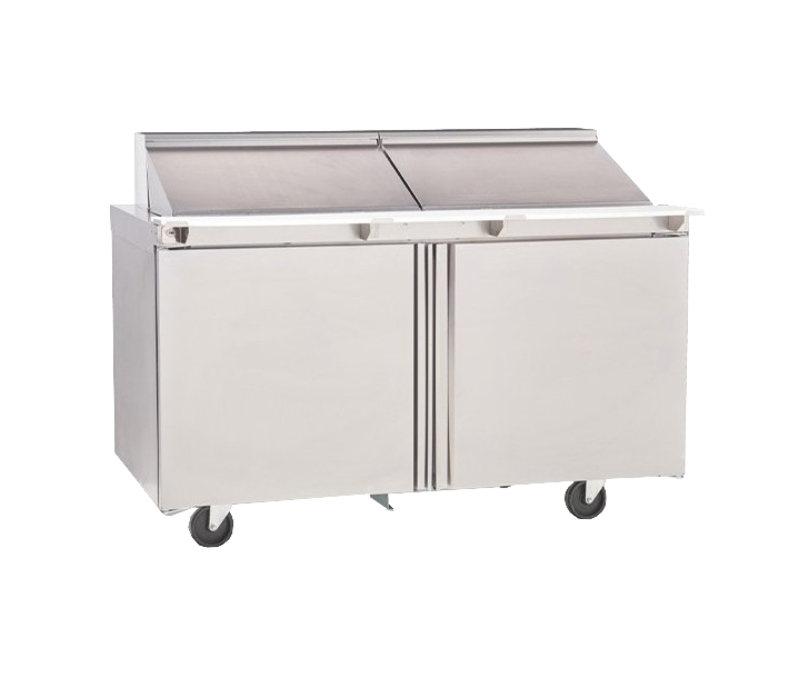 Delfield 4460NP-24M 60" Mega Top Salad Prep Table (24) 1/6 size pan capacity 20.2 cu.ft. - 115V/60/1 - USA