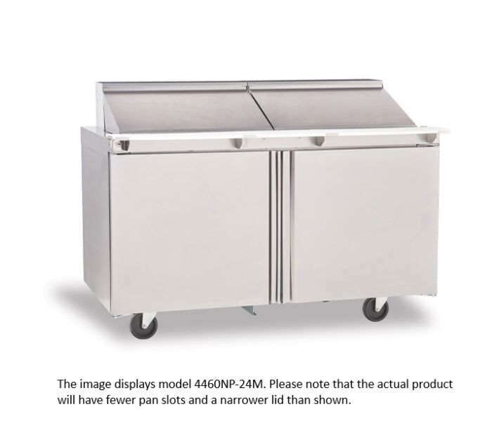 Delfield 4460NP-18M 60" Mega Top Salad Prep Table (18) 1/6 size pan capacity 20.2 cu. Ft. - 115V/60/1 - USA