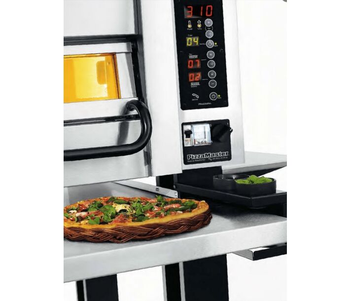 Pizza Master Extra retractable frontal unloading shelf for PM 91X (1-3 deck ovens) - CA