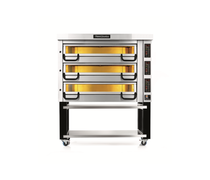 Pizza Master PM743 Electric Triple Deck Oven 72"W x 46"H, 4 Pizza stones 12.5kW Per Deck, 208-240V / 1-3Ph - CA